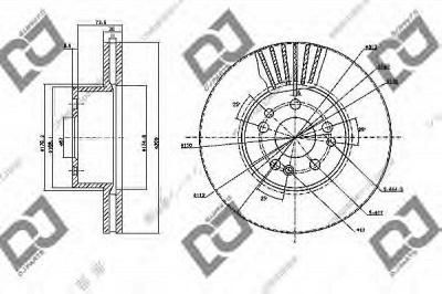 DJ PARTS bd1130 -  Тормозной диск